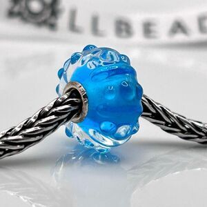 TROLLBEADS Breeze of Turquoise Bead LAA 925S NEW! Tropical Blue Bumpy Buds